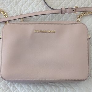 Michael Kors Blush Crossbody Bag with Gold Accents
